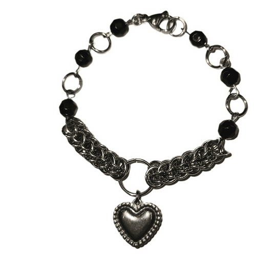 chained heart bracelet